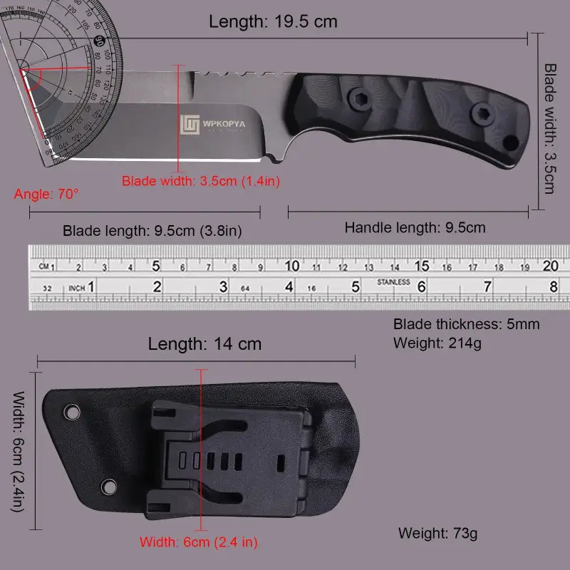 Machette de Survie Haut de Gamme - Acier inoxydable