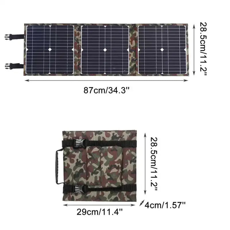 Panneau Solaire Pliable de Survie Camo - Camouflage