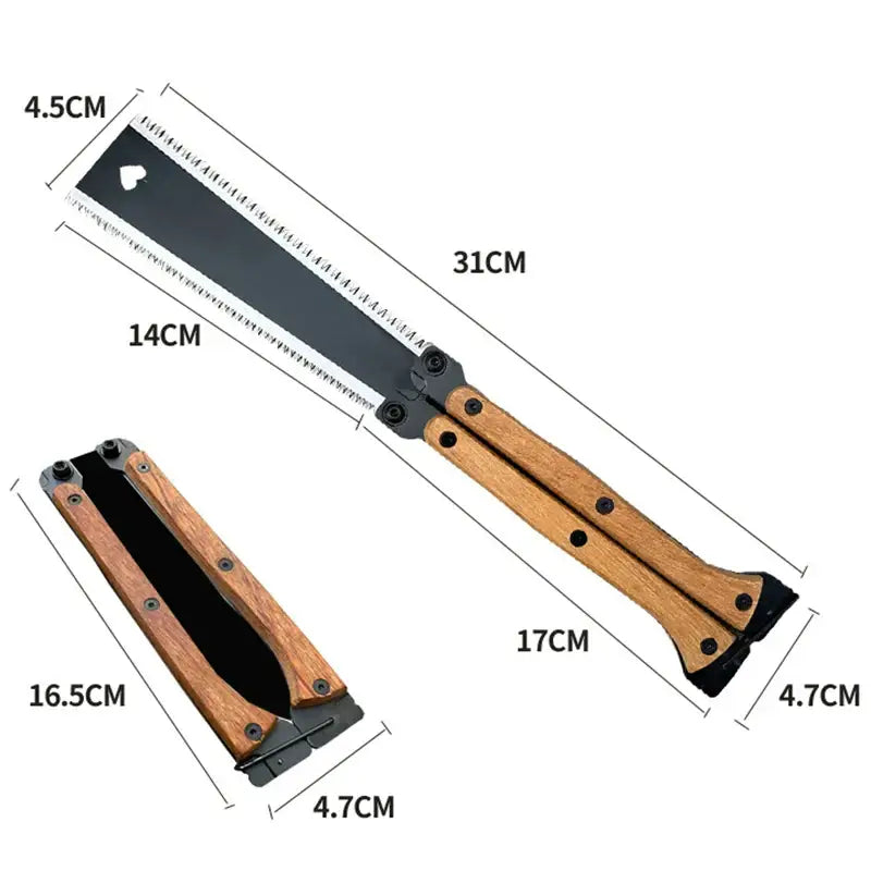 Scie Japonaise Pliante Double Tranchant - 100mm-199mm